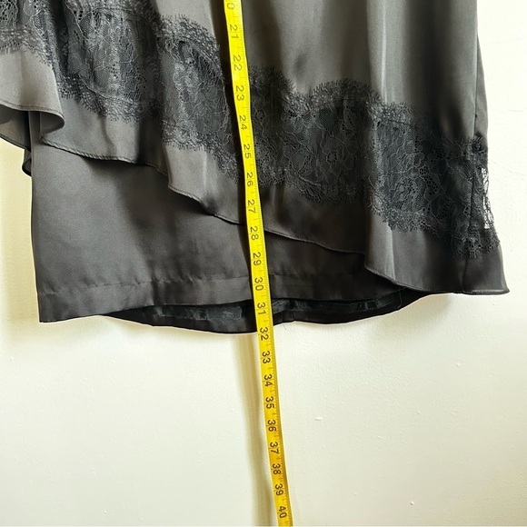 BCBGeneration Black Lace One Shoulder Dress - S Flowy Cocktail Party Elegant - Picture 5 of 8